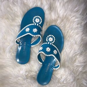 Gorgeous blue Jack Rogers jelly sandals
